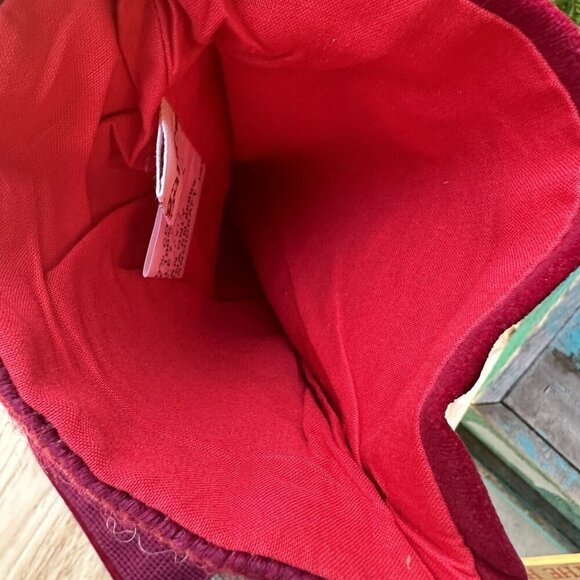 VTG 1991 100% Wool Needlepoint Embroidered Angel Cherub Stocking Christmas Décor - Picture 6 of 10